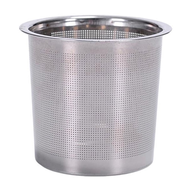 Tetera con infusor, ideal para sopas y tés, ideal como regalo para amantes de la cocina, colador de té de malla de acero inoxidable. Diámetro exterior de 8.8 cm