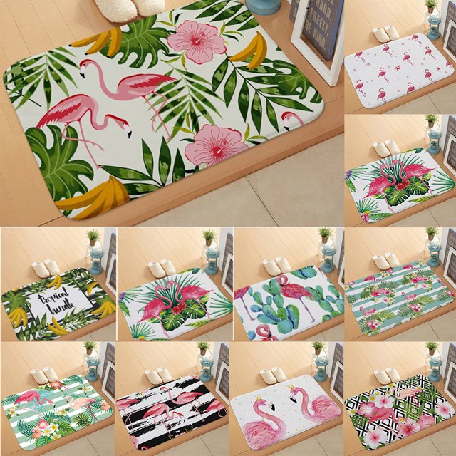 Front Door Mat Outdoor Flamingo Rug Pretty Mat Non Slip Indoor Outdoor Doormat Waterproof Shoes Scraper Entryway Rug Home Decor Exterior Welcome Mat