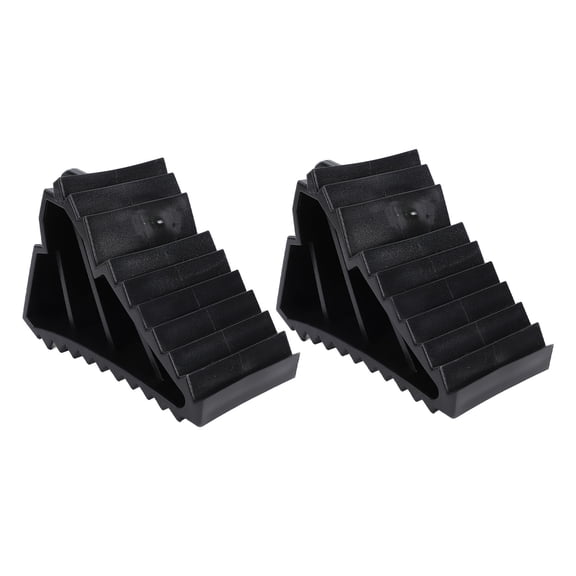 Suodoka Heavy Duty Wheel Chocks 2 Pack with Carry Handles Anti Slip Tire Stoppers for Travel Trailer Camper RV Truck Car Heavy-Duty Wheel Blocks 8.27 inches / 21 cm