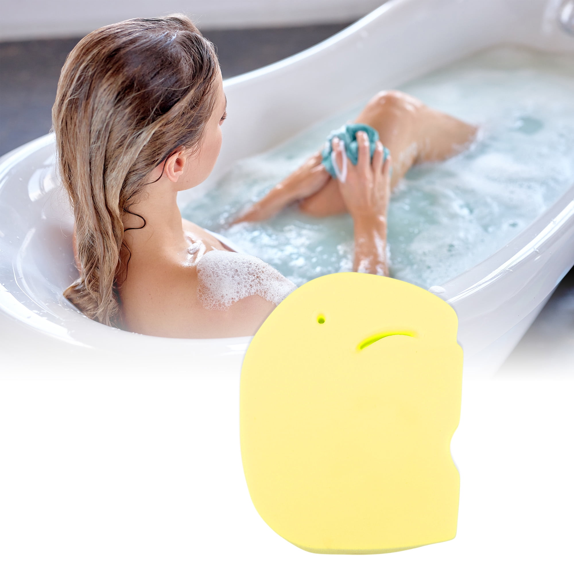Unique Bargains Elephant Shape Bath Sponge Body Scrubber 1 Pc Yellow