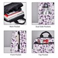 thumbnail image 3 of Yiaed Violets Flowers Print Lightweight Backpack Travel Backpacks Hiking Daypack for Women Men, 3 of 5