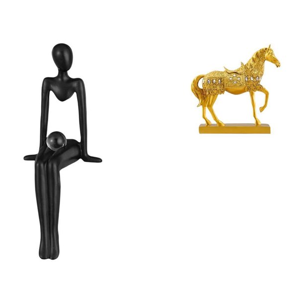 Figura de pensador abstracto,Figura de pensador abstracto de resina,estatua,escultura,Estatuas de caballos,Estatuas de caballos Figura de caballo Figura de caballo,Escultura de caballo Adornos