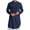 Navy, variant on Miluxas Men Kaftan Thobe Cotton Linen Henley Shirt Long Sleeve Stand Collar Button Down Robe Casual Pleated Muslim Gown Kurta Black