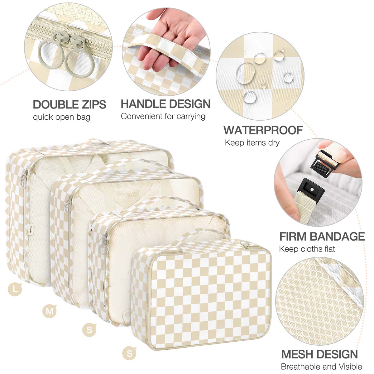 Livhil 8-Piece Packing Cubes for Travel Luggage photo 2