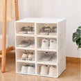 thumbnail image 4 of Caja De Almacenamiento De Zapatos Transparente, Caja De Zapatos Apilable, Organizador De Zapatos De Plástico Para Dormitorios Domésticos, Contenedor De Zapatos De Plástico A Prueba De Polvo Scienceny HA036504-00, 4 of 6