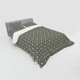 thumbnail image 3 of Moroccan Duvet Cover Set, Classic Continuous Floral Autumnal Floral Geometric Motifs Pattern, Bedding Set with Shams and Fitted Sheet, 3 Sizes, by Ambesonne, 3 of 3