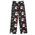 thumbnail image 3 of Lorytime Cute Christmas Pjs Sets for Women Snowman Long Sleeved Collared Tops Elastic Waist Pants Soft Sleepwear, 3 of 4