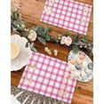 thumbnail image 4 of Easter Placemats Set of 4, Pink Check Plaid Placemat for Dining Table Decorations, Buffalo Farmhouse Style Pattern Place Mats, Spring Table Mats for Kitchen Dinner Seasonal Holiday Party Decor, 4 of 6