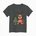 thumbnail image 5 of NOLDARES Christmas Shirts for Girl Merry Christmas Short Sleeve Tshirt Christmas Tree Holiday Tops,A635-Grey, 5 of 6