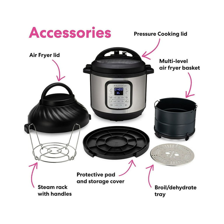 Restored Instant Pot 140 0021 01 8qt Duo Crisp Combo Pressure Cooker Air Fryer Refurbished Walmart