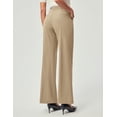thumbnail image 2 of Womens Dress Pants Wide Leg Pull On Stretchy Work Pants Women High Waisted Business Casual Trousers with Pockets, 2 of 10