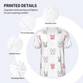 thumbnail image 3 of Hirioo Girl Rabbit for Men's Baseball T-shirt Shirts Short Sleeve Casual Summer Button Stretch T Shirts,Size S-4XL-Medium, 3 of 7