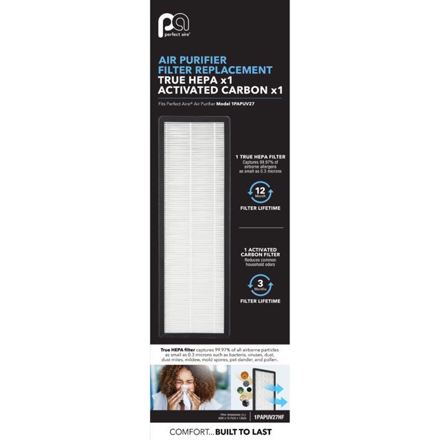 Filtro purificador de aire Perfect Aire HEPA 18,75 x 6 x 0,25 cm rectangular
