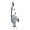 thumbnail image 2 of Bolsa de playa con forma de tiburón para niños, bolsa para recoger conchas, accesorios de natación, multifuncional para guardar juguetes de arena, 9.8 Gris, 2 of 8