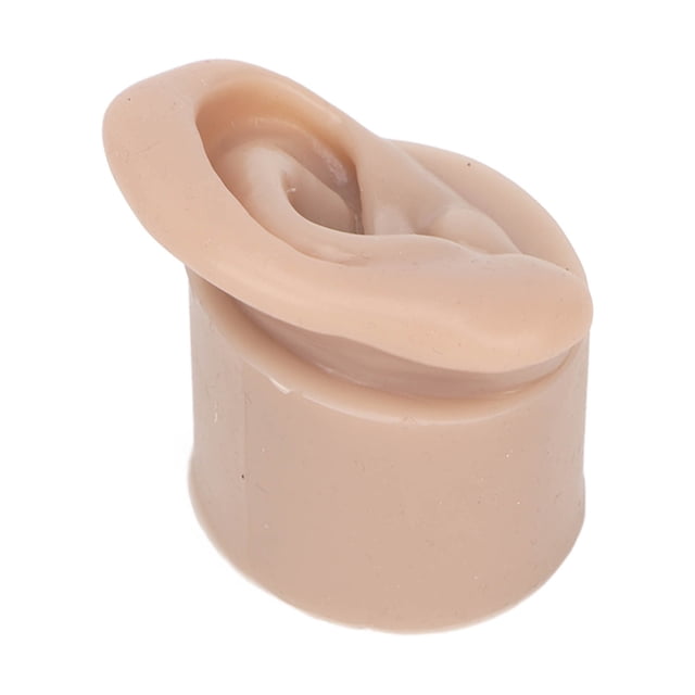 Modelo de Oreja Silicona Flexible Suave Reutilizable Modelo Oreja Perforación Oreja Goma Molde Oreja Silicona Realista para Practicar la Educación Sutura Pantalla Piel ANGGREK Otros