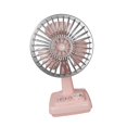 thumbnail image 1 of Mini ventilador de mesa de escritorio, ventilador personal de diseño retro, eléctrico, recargable, compacto, refrigeración por , portátil para el rosa, 1 of 8