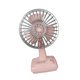 thumbnail image 1 of Mini ventilador de mesa de escritorio, ventilador personal de diseño retro, eléctrico, recargable, compacto, refrigeración por , portátil para el rosa, 1 of 8