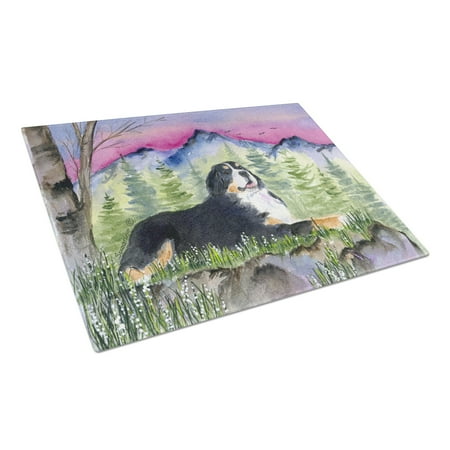 

Carolines Treasures SS8332LCB Bernese Mountain Dog Glass Cutting Board Large 12H x 16W multicolor