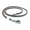 thumbnail image 4 of BICO AUSTRALIA JEWELRY - 22" BROWN BRAIDED PVC LEATHER NECKLACE - Thin Width - 2mm (0.08 inch) - Lobster Clasp, 4 of 6