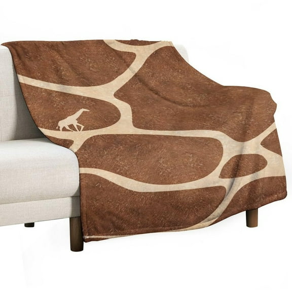 Giraffe Pattern (1) Throw Blanket Warm Microfiber Flannel Bedroom Decor Blankets For Beds