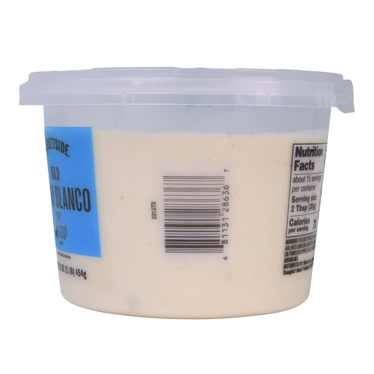 mlstoopidfoodページ Marketside Mild Queso Blanco Cheese Dip 16 oz Reclosable Tub for