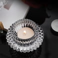thumbnail image 6 of Pebbuoy Double-sided Glass Candle Holder Clear Taper Pillar Tealight Candle Candleholder Candlestick Wedding Party Table Centerpiece Decoration, 6 of 6