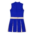 thumbnail image 6 of TiaoBug Girls Cheer Leader Uniform Schoolgirl Dance Dress Stage Performance Cheerleading Outfit Blue 6, 6 of 7