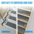 thumbnail image 3 of Non-Slip, Non-Adhesive, Heavy-Duty, Waterproof, Washable and Stain-Resistant 14-Pack Stair Treads with Non-Slip Backing and Dirt-Capturing Grooves for Commercial and Residential Use, 8"x30", Gray, 3 of 7