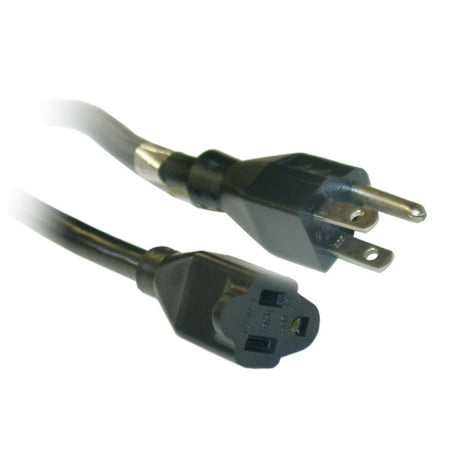 Extension Cord 3 Conductor - C&E Power Extension Cord, Black, Sjt, 14 AWG, 3 Conductor, 15 Amp, 10 Feet Power Cable