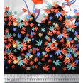 thumbnail image 3 of oneOone Cotton Poplin Fabric Artistic Flower Panel Printed Craft Fabric BTY 56 Inch Wide, 3 of 3