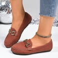thumbnail image 6 of Miluxas Loafers for Women Comfort Leather Loafers Cute Slip On Business Casual Dress Shoes Lightweight Work Flats Driving Mocs Walking Shoes for Women Red 9(42), 6 of 9