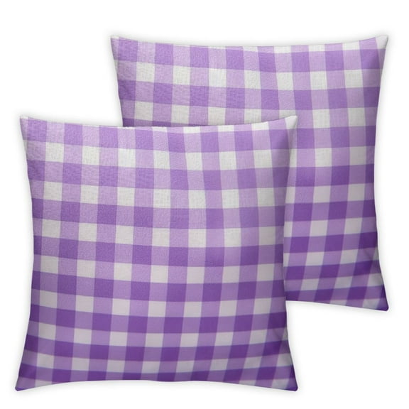 Sweet Pea Pillow, Purple Gingham