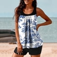 thumbnail image 6 of Nrmvnmi Tankini Swimsuits for Women 2 Piece Bathing Suits Floral Prints Round Neck Swim Tank Top with Boy Shorts Modest Swimwear Mothers Day Gifts, 6 of 6