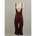 thumbnail image 5 of ZOELNIC Women's Vintage Western Jumpsuit with Fringe & Wide Leg, Slim Fit Button Down Overall with Pocket, M, 5 of 7