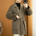 thumbnail image 4 of Maydear Women's Autumn Woolen Coat, Medium-length Double-Faced Wool Coat Fashionable and Casual Woolen Jacket, 4 of 5