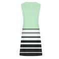 thumbnail image 5 of MIUOWANP Women's Summer Halter Casual Dress Solid Color Top with Color Blocked Skirt Sleeveless V-Neck Strapless Dress Size XL(10)Green, 5 of 5