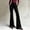 *Black, variant on ClodeEU Women's Velvet Elastic Waist Wide Leg Flared Sports Casual Pants with Pocket Army Green,Womens Plus M