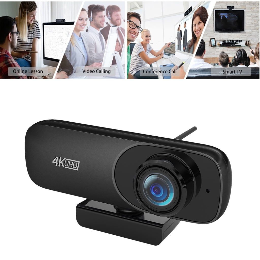 BQBQERT 4K Full High Definition Camera 120° Wide View Built-in Microphone Usb 2.0 Drive Webcam for Broadcast
