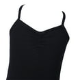thumbnail image 6 of Doomiva Girl Spaghetti Strap Ballet Dance Leotard Gymnastic Athletic Bodysuit Sports Tank Tops Black L, 6 of 7