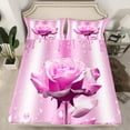 thumbnail image 2 of Castle Fairy 4-Piece King Sheet Set: Pink Rose Bling Glitter Sparkling Crystal, 2 of 7