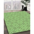 thumbnail image 3 of Ahgly Company Machine Washable Indoor Square Transitional Green Onion Green Area Rugs, 4' Square, 3 of 7