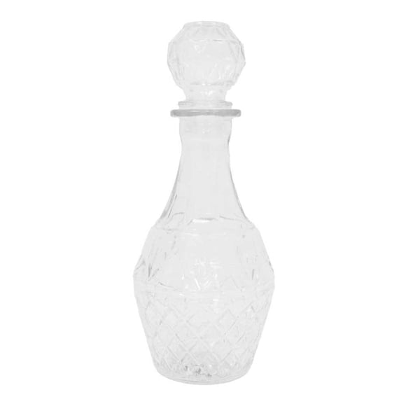 Botella para Vino Prichos de Cristal Transparente con Diseño de Rombos