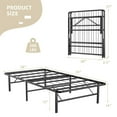 thumbnail image 3 of Gymax Base de Lit Plateforme en Métal 14 Pieds' Format Simple Pliable pour Matelas, Assemblage Sans Outils Free Assembly, 3 of 10