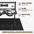 thumbnail image 4 of Elevated Dog Bowls with Slow Feeder and Spill Proof Mat, Adjustable Height 4.3-11.8'', Two 1.7L Stainless Steel Food & Water Bowls, Metal Raised Dog Bowl Stand, for Large Medium Breeds, 4 of 7