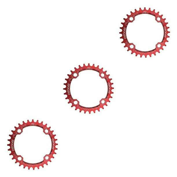 Disco de bielas Toystoory aleación de aluminio 2 piezas rojo 36T