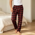 thumbnail image 5 of CYiJun Plaid Pajama Pants for Mens Soft Comfy Loungewear Sleepwear Lightweight Sleep Pant, 5 of 8