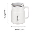 thumbnail image 3 of Taza aislante, taza de té de acero inoxidable con tapa y asa, vaso de café de oficina de 600 ml con infusor extraíble, diseño duradero de grado alimentario, 3 of 6