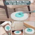 thumbnail image 5 of Spin Mop and Bucket System, Mop and Bucket with Wringer Set,Mops for Floor Cleaning,Household Supplies Tools with 6 Replacement Refills,61" Extended Handle for Household Hardwood Floor - Green, 5 of 5