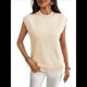 thumbnail image 2 of Suéteres de Cuello Alto para Mujer, Chalecos, Blusas Informales de Negocios y Moda, Conjuntos de Otoño. Albaricoque XL, 2 of 9