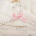 thumbnail image 3 of Chok Clothes Hanger with Bow Non-slip ABS Children Faux Pearl Rack for Home, 3 of 8
